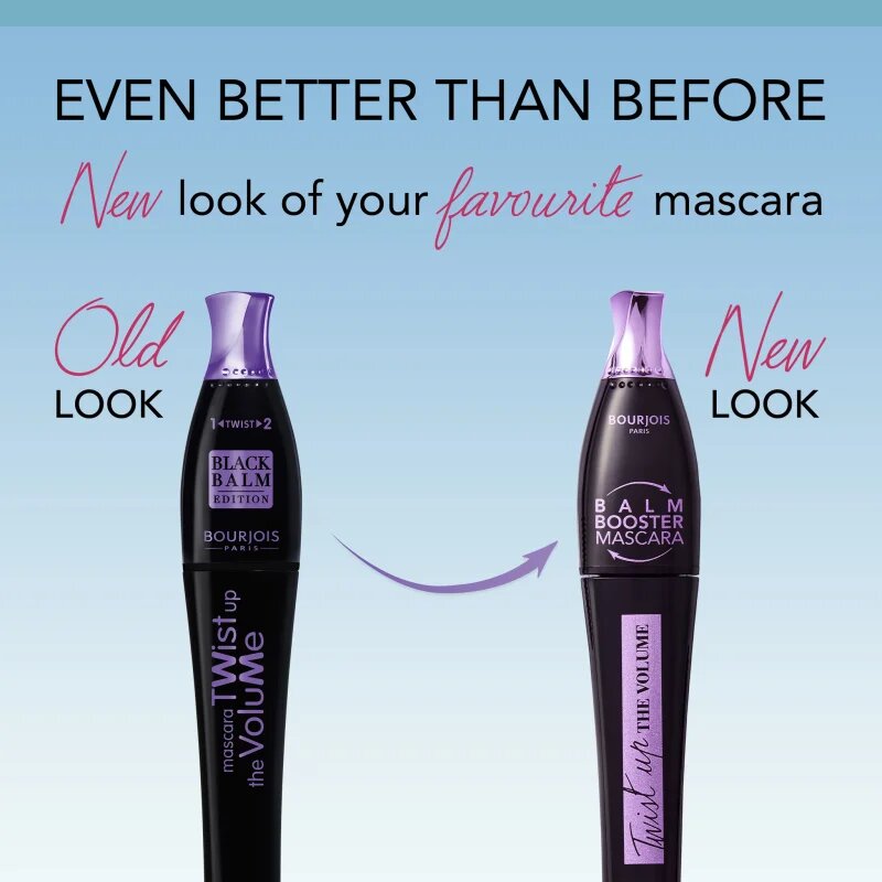 Bourjois Twist Up The Volume maskara za volumen s krtačko 2v1 odtenek 22 Black Balm 8 ml