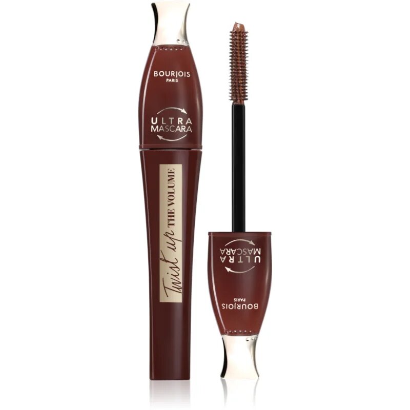 Bourjois Twist Up The Volume maskara za volumen s krtačko 2v1 odtenek Brown 8 ml