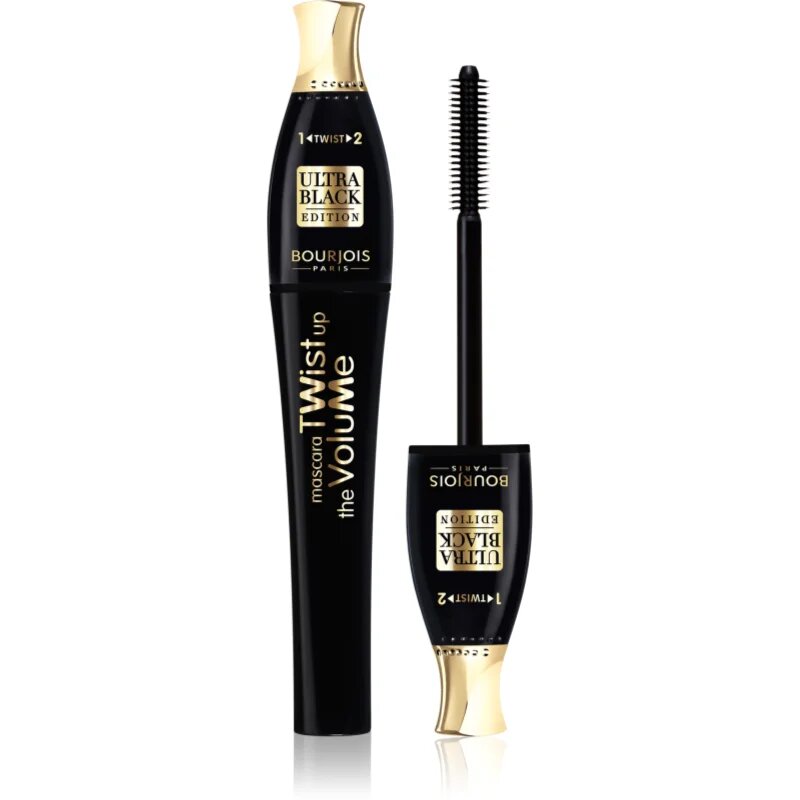 Bourjois Twist Up The Volume maskara za volumen s krtačko 2v1 odtenek Ultra Black 8 ml
