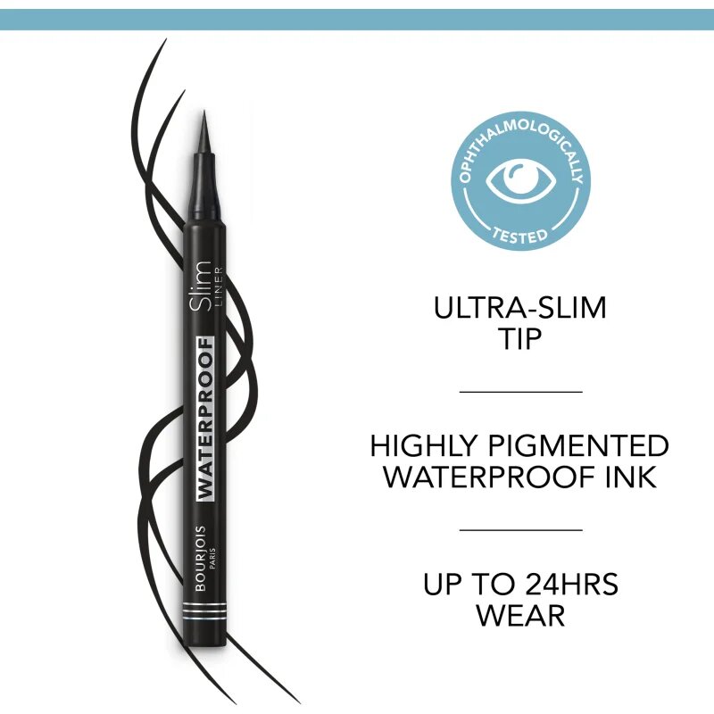 Bourjois Ultra Slim Waterproof Liner vodoodporni svinčnik za oči odtenek Ultra Black 1 ml