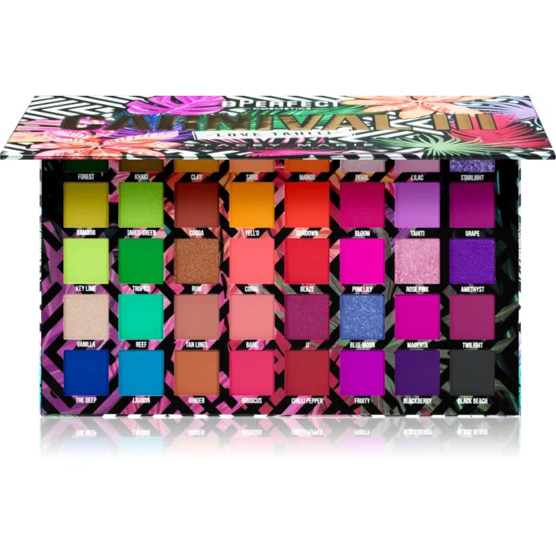 BPerfect Carnival III Love Tahiti paleta senčil za oči 64 g