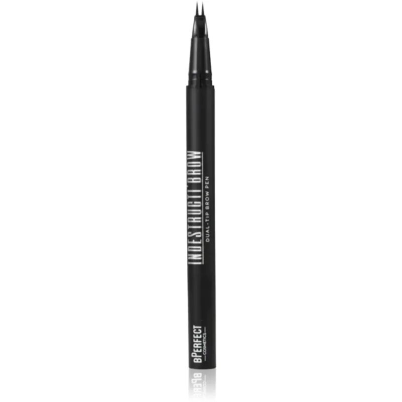BPerfect Indestructi'Brow Dual-tip Brow Pen obojestranski svinčnik za obrvi odtenek Charcoal 1 g