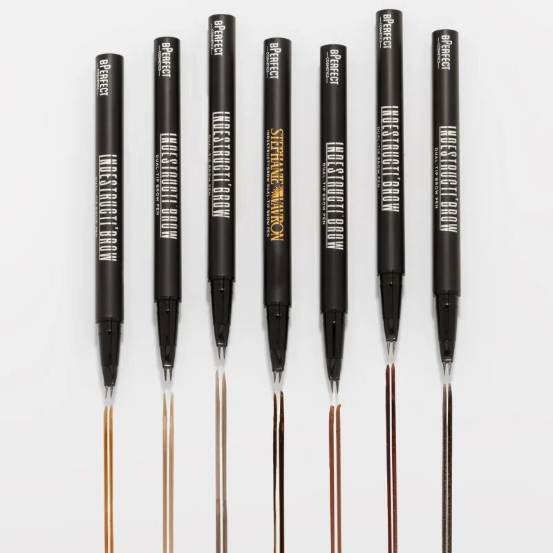 BPerfect Indestructi'Brow Dual-tip Brow Pen obojestranski svinčnik za obrvi odtenek Charcoal 1 g
