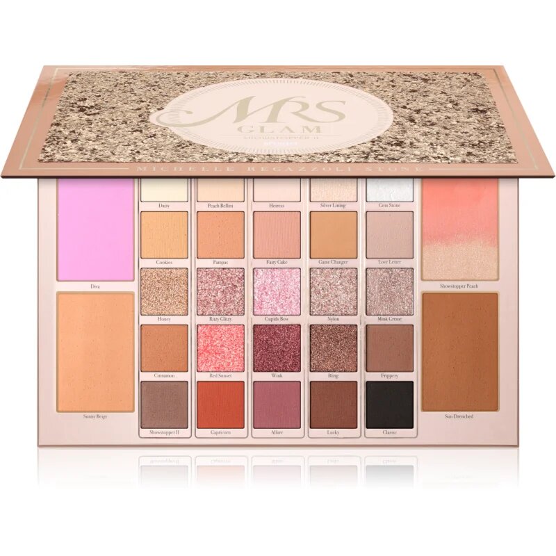BPerfect Mrs Glam Showstopper II Palette večnamenska paleta za obraz in oči 1 kos