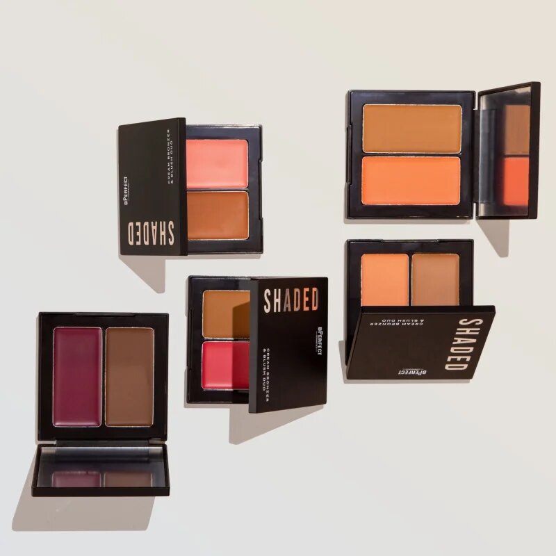 BPerfect Shaded Cream Bronzer & Blush Duo bronzer in rdečilo odtenek 05 Deep 7 g