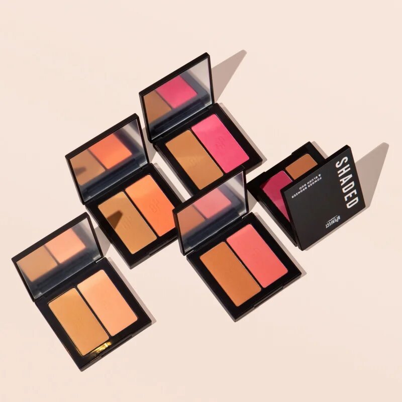 BPerfect Shaded Powder Bronzer & Blush Duo bronzer in rdečilo odtenek 02 Medium 7 g