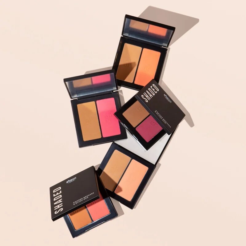 BPerfect Shaded Powder Bronzer & Blush Duo bronzer in rdečilo odtenek 02 Medium 7 g