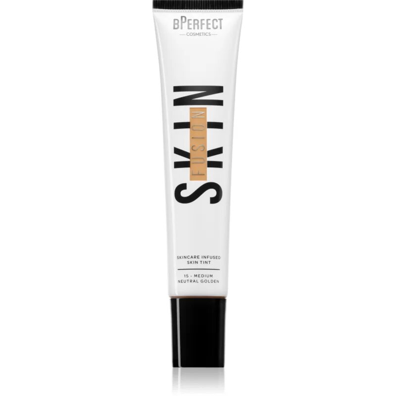 BPerfect Skin Fusion Skincare Infused Skin Tint lahki tekoči puder za naraven videz odtenek 15 Medium Neutral Golden 30 ml