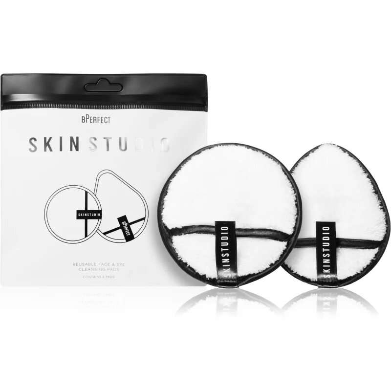 BPerfect Skin Studio Face & Eye Makeup Cleansing 2 Pads pralne blazinice za odstranjevanje ličil 2 kos