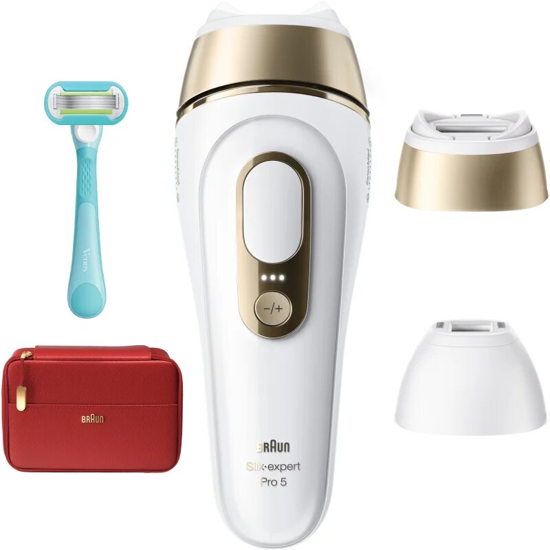 Braun IPL Silk·expert Pro 5 PL5221 pametna naprava IPL za odstranjevanje dlačic za telo obraz predel bikinija in podpazduhe 1 kos