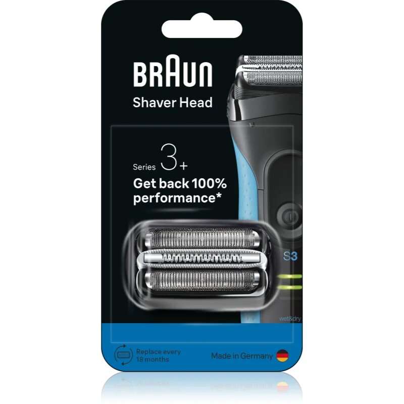 Braun Series 3+ 32B nadomestne glave za britje z električnim strojčkom 1 kos