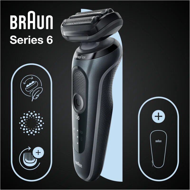 Braun Series 6 61-N1000s električni brivnik Black 1 kos