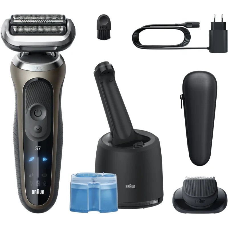 Braun Series 7 72-C7200cc električni brivnik s čistilno in polnilno postajo Gold 1 kos