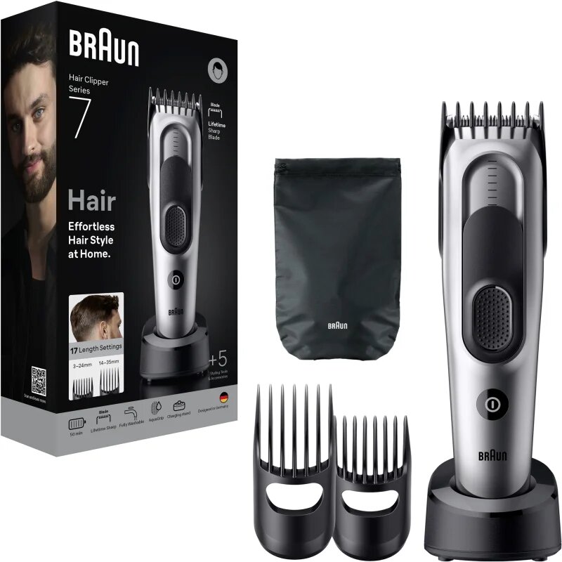 Braun Series 7 HC7590 prirezovalnik za lase s 5 orodji za oblikovanje 1 kos