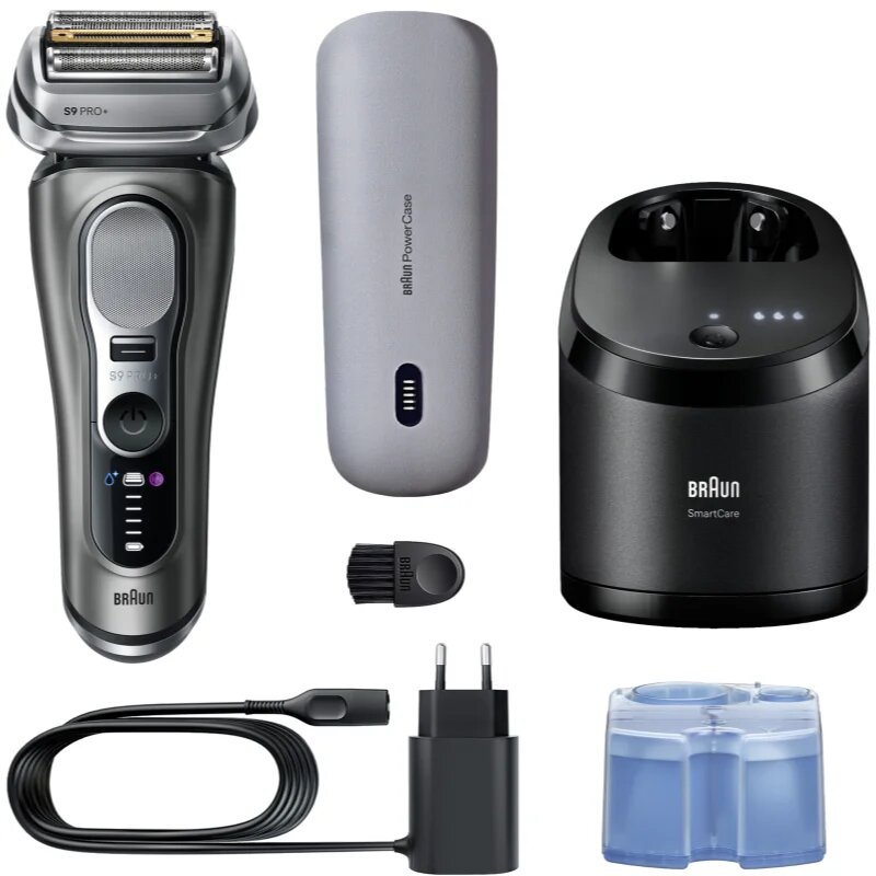 Braun Series 9 PRO+ 9675cc električni brivnik s čistilno in polnilno postajo Black 1 kos