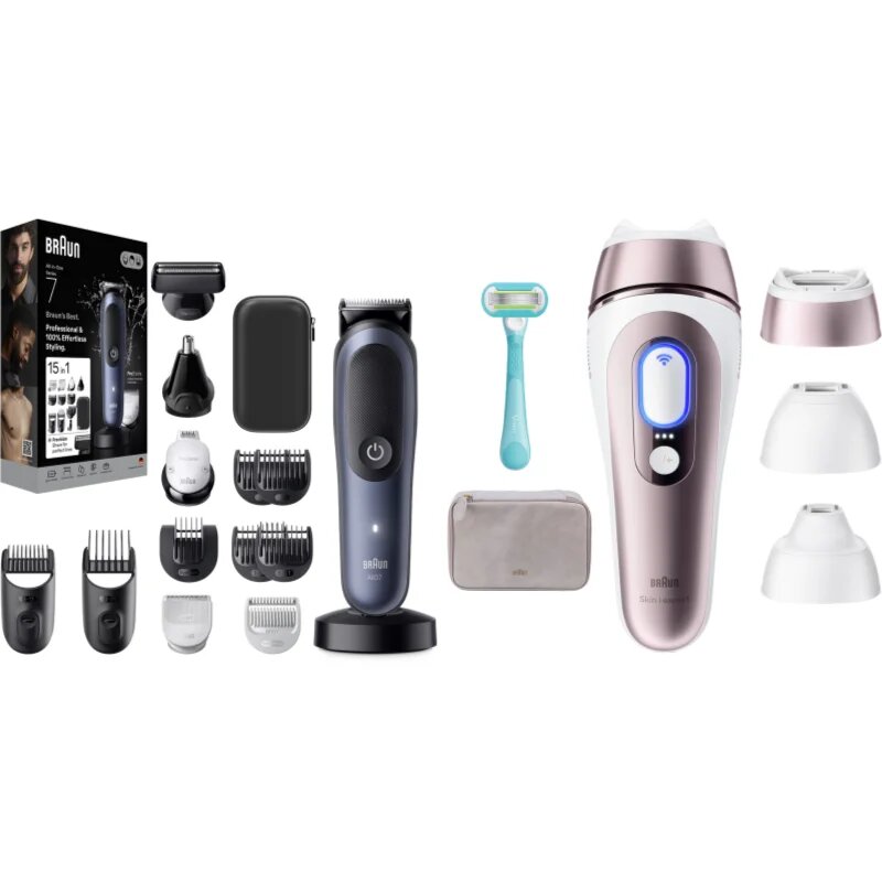 Braun Smart IPL Skin i·expert & All-in-One Series 7 set za nego las brade in telesa