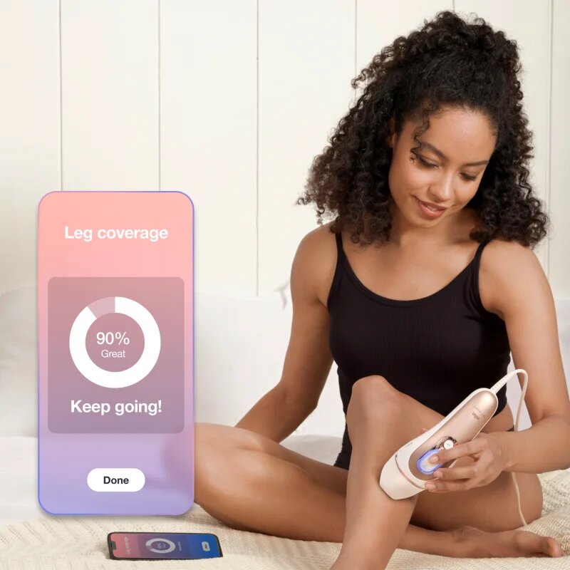 Braun Smart Skin Expert IPL7147 pametna naprava IPL za odstranjevanje dlačic za telo obraz predel bikinija in podpazduhe 1 kos