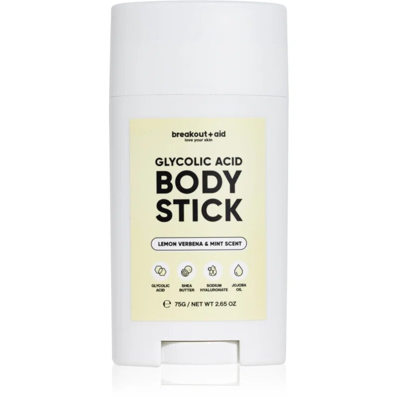 breakout + aid Glycolic Acid piling paličica za telo z glikolno kislino 75 g