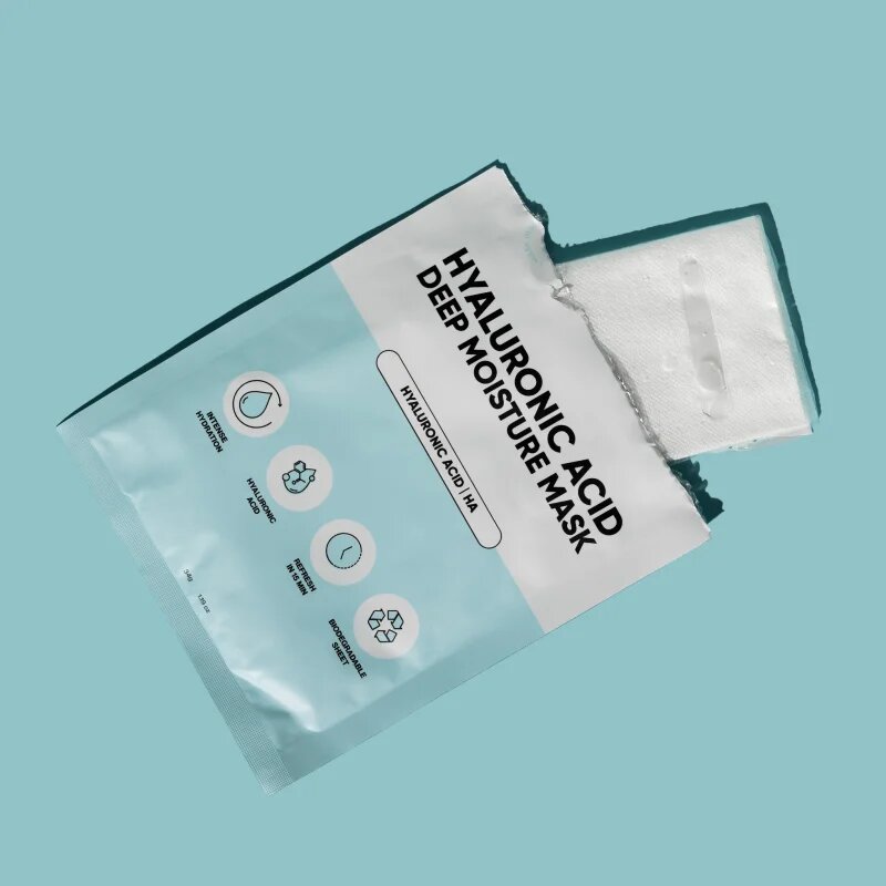 breakout + aid Hyaluronic Acid Deep Moisture Mask vlažilna tekstilna maska s hialuronsko kislino 34 g