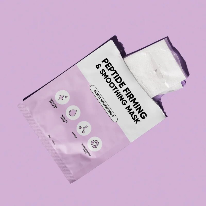 breakout + aid Peptide Firming & Smoothing Mask maska iz platna s peptidi 34 g