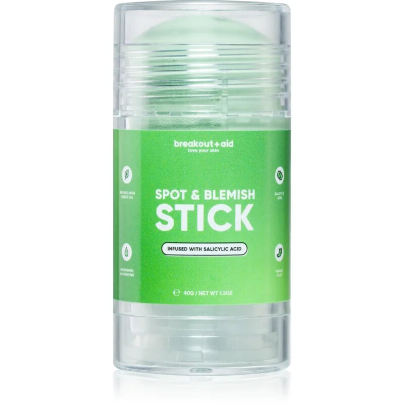 breakout + aid Spot & Blemish Stick maska za obraz iz kaolina za problematično kožo 40 g
