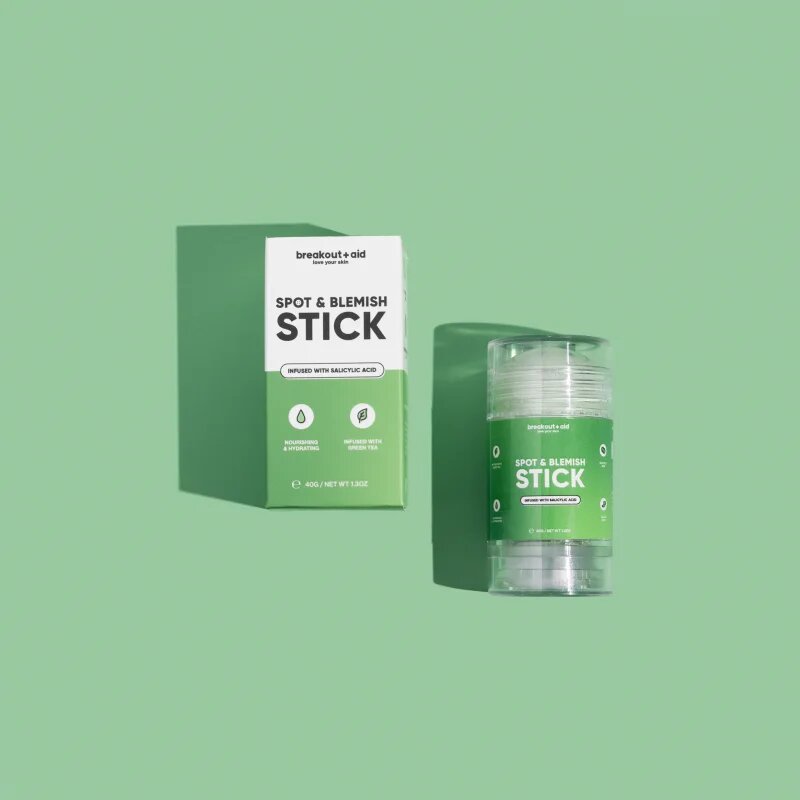 breakout + aid Spot & Blemish Stick maska za obraz iz kaolina za problematično kožo 40 g