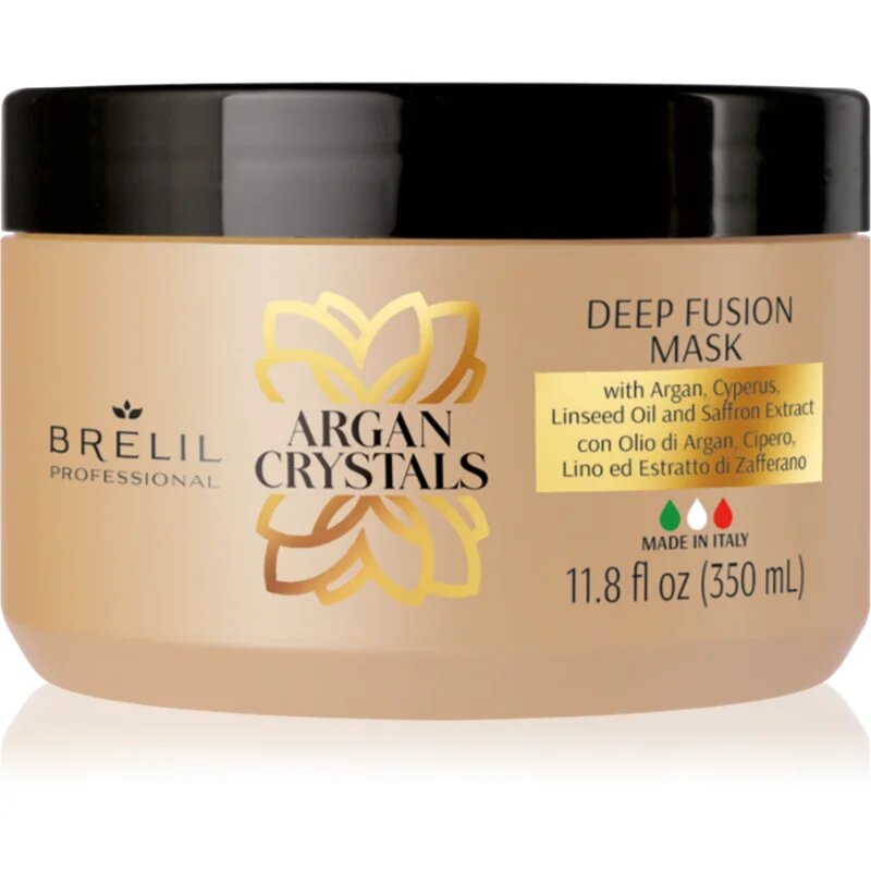 Brelil Professional Cristalli di Argan Deep Fusion Mask vlažilna maska z arganovim oljem 350 ml
