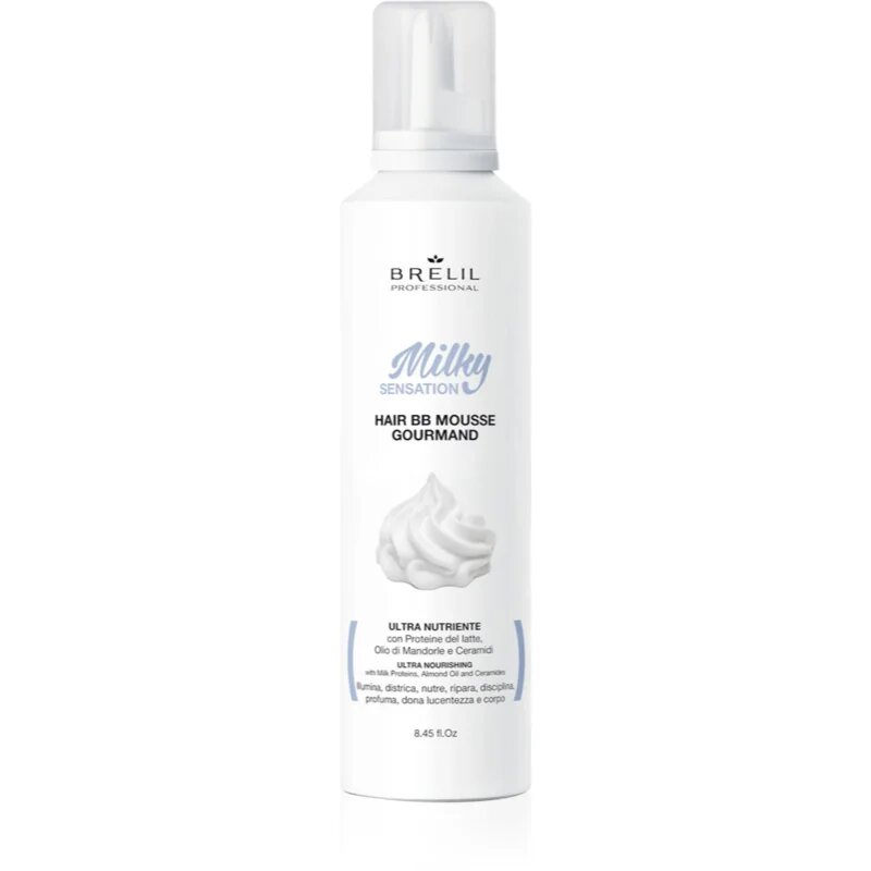 Brelil Professional Milky Sensation Hair BB Mousse vlažilna pena za neobvladljive lase 250 ml