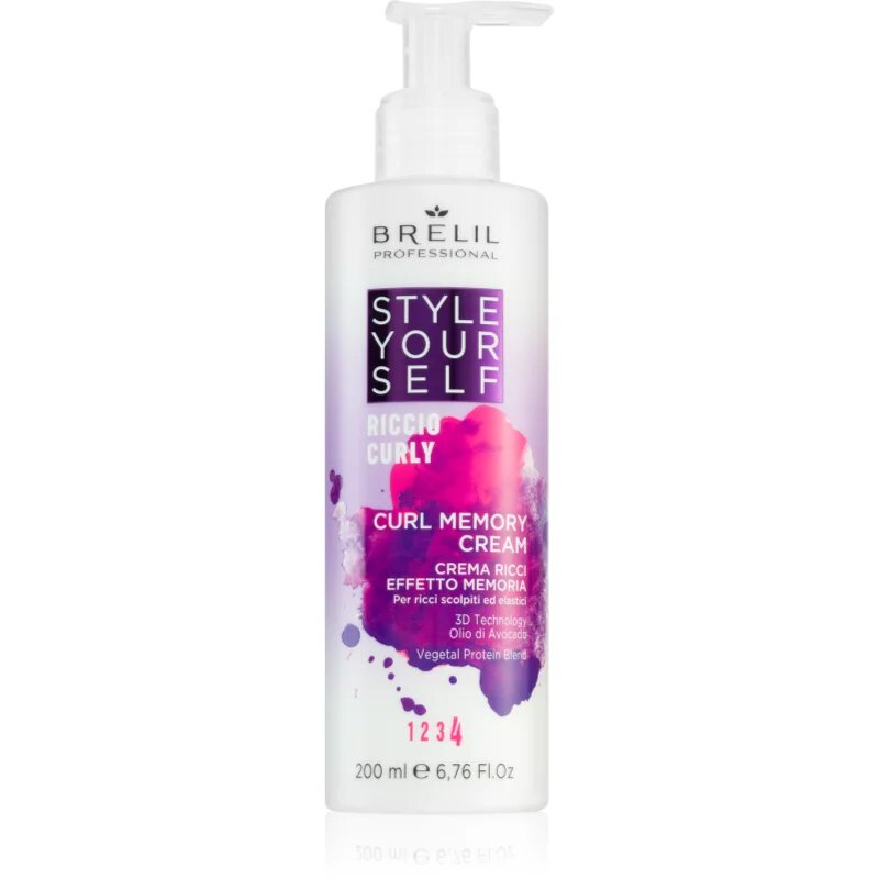 Brelil Professional Style YourSelf Curl Memory Cream krema za definicijo las za valovite in kodraste lase 200 ml
