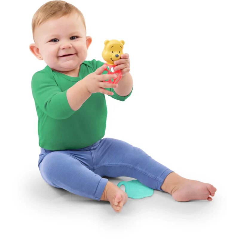 Bright Starts Hunny & Shake Winnie the Pooh grizalo z ropotuljico 2 kos