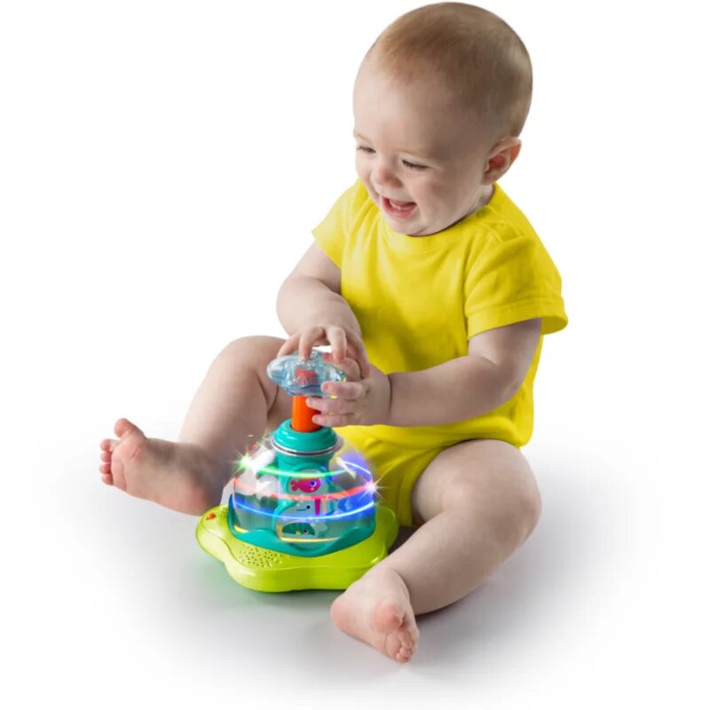 Bright Starts Press & Glow Spinner aktivnostna igrača z melodijo 6 m+ 1 kos