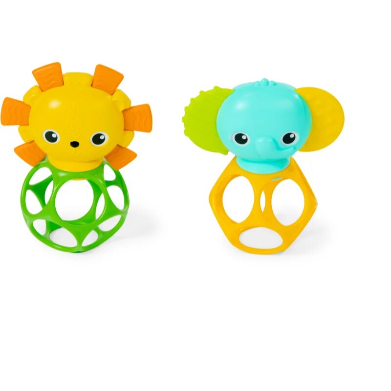 Bright Starts Soother Pals™ Easy-Grasp igrača z grizljajočim delom 3 m+ 2 kos