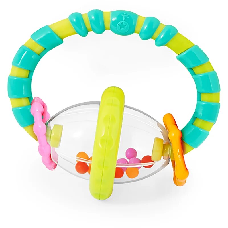 Bright Starts Teether & Rattle ropotuljica z grizljajočim delom I. 3m+ 1 kos