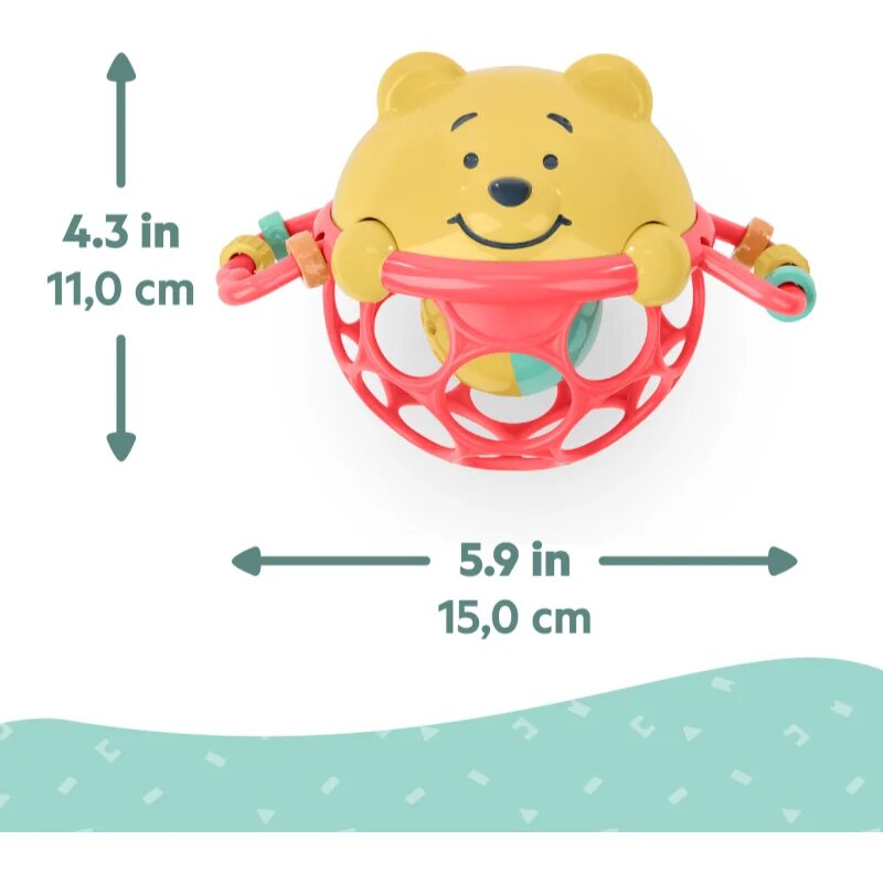 Bright Starts Winnie the Pooh Jingle & Shake Oball ropotuljica 0m+ 1 kos