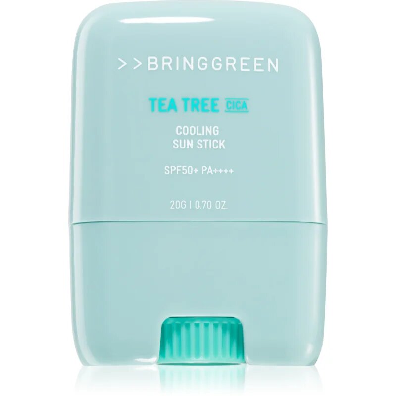 BRINGGREEN Tea Tree Cica Cooling Sun Stick zaščitna krema za obraz v paličici SPF 50+ 20 g