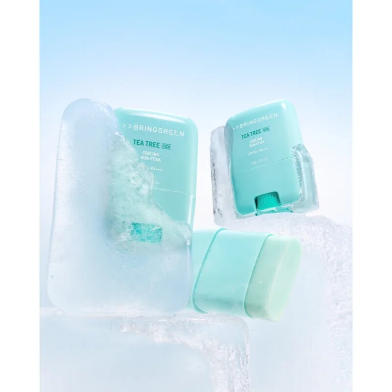 BRINGGREEN Tea Tree Cica Cooling Sun Stick zaščitna krema za obraz v paličici SPF 50+ 20 g