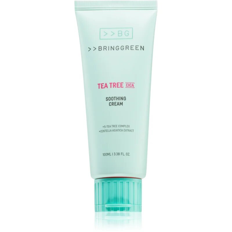BRINGGREEN Tea Tree Cica Soothing Cream Plus intenzivno hranilna krema s pomirjajočim učinkom 100 ml