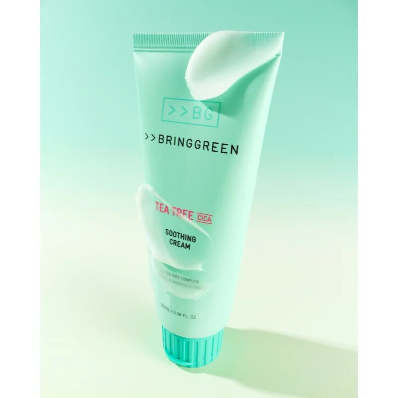 BRINGGREEN Tea Tree Cica Soothing Cream Plus intenzivno hranilna krema s pomirjajočim učinkom 100 ml