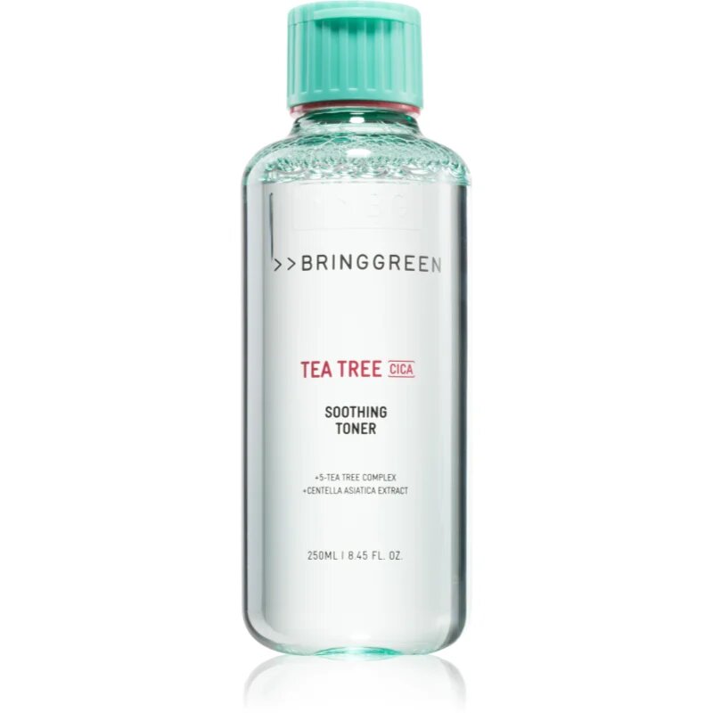 BRINGGREEN Tea Tree Cica Soothing Toner pomirjajoči tonik z vlažilnim učinkom 250 ml