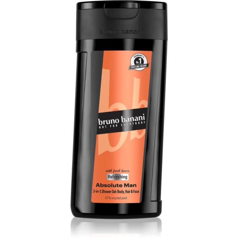 Bruno Banani Absolute Man osvežujoč gel za prhanje 3v1 za moške 250 ml