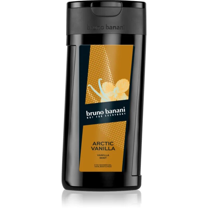 Bruno Banani Arctic Vanilla osvežujoč gel za prhanje 3v1 za moške 250 ml