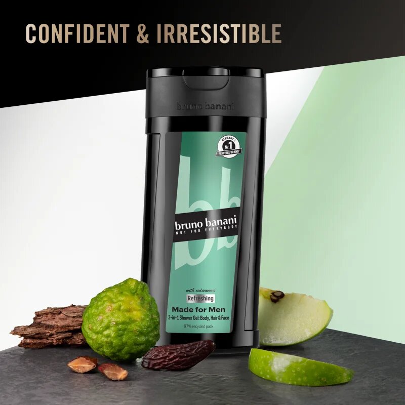 Bruno Banani Made for Men osvežujoč gel za prhanje 3v1 za moške 250 ml