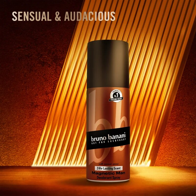 Bruno Banani Magnetic Man deodorant v pršilu 24 ur za moške 150 ml
