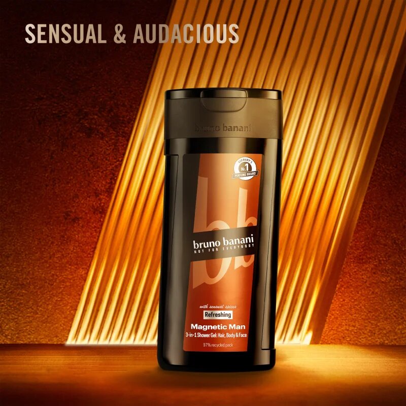 Bruno Banani Magnetic Man parfumirani gel za prhanje 3v1 za moške 250 ml
