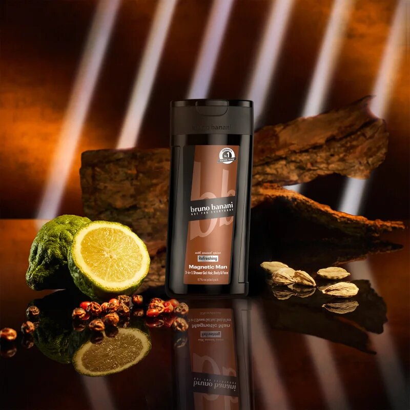 Bruno Banani Magnetic Man parfumirani gel za prhanje 3v1 za moške 250 ml