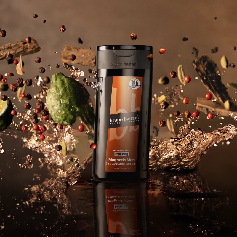 Bruno Banani Magnetic Man parfumirani gel za prhanje 3v1 za moške 250 ml