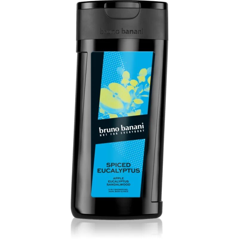 Bruno Banani Spiced Eucalyptus osvežujoč gel za prhanje 3v1 za moške 250 ml