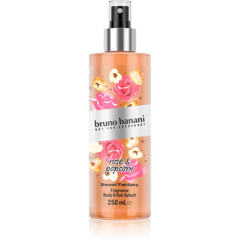 Bruno Banani Sweet Fantasy Rose & Popcorn odišavljeno pršilo za telo za telo in lase za ženske 250 ml
