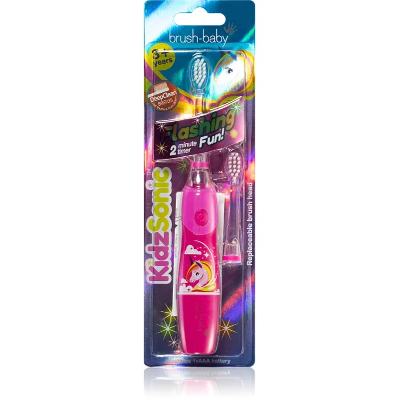 Brush Baby KidzSonic baterijska zobna ščetka za otroke od 3 let 1 kos