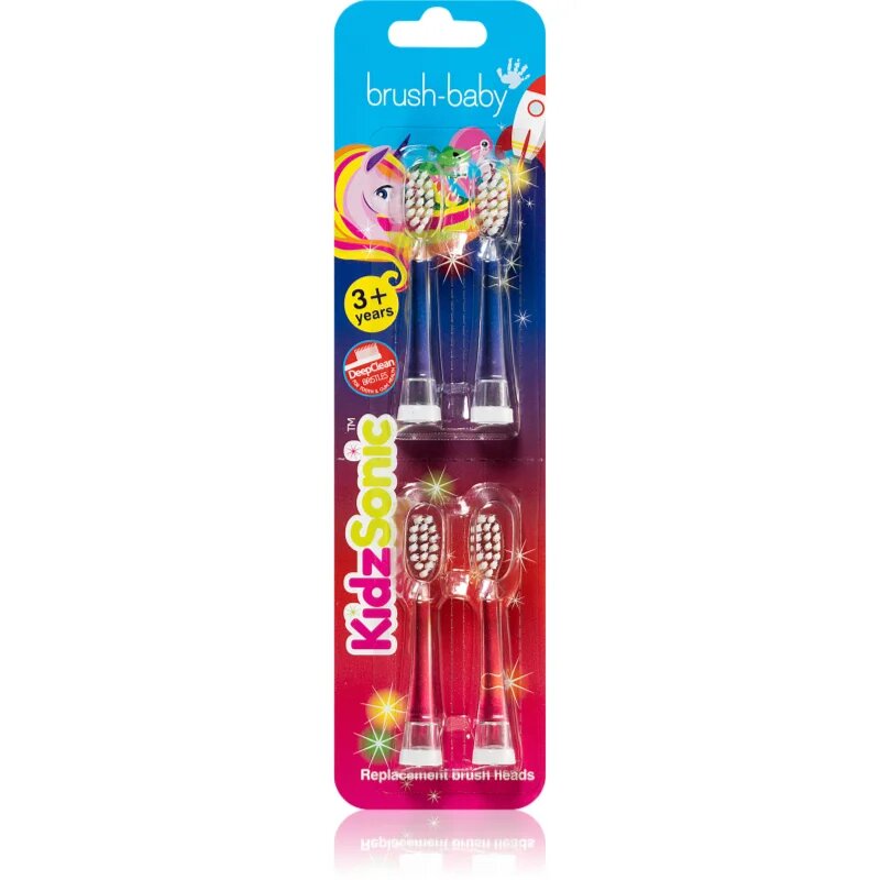 Brush Baby KidzSonic nadomestne glave za zobno ščetko za otroke od 3 let 4 kos